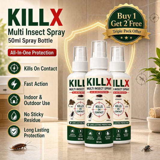 KILLX Multi-Insect Spray - Fast Action Formula | Buy 1 Get 2 Free
