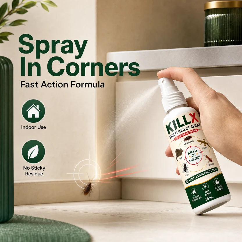 KILLX Multi-Insect Spray - Fast Action Formula | Buy 1 Get 2 Free