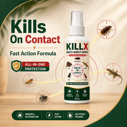 KILLX Multi-Insect Spray - Fast Action Formula | Buy 1 Get 2 Free