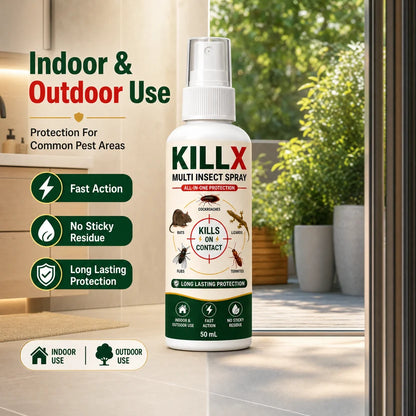 KILLX Multi-Insect Spray - Fast Action Formula | Buy 1 Get 2 Free
